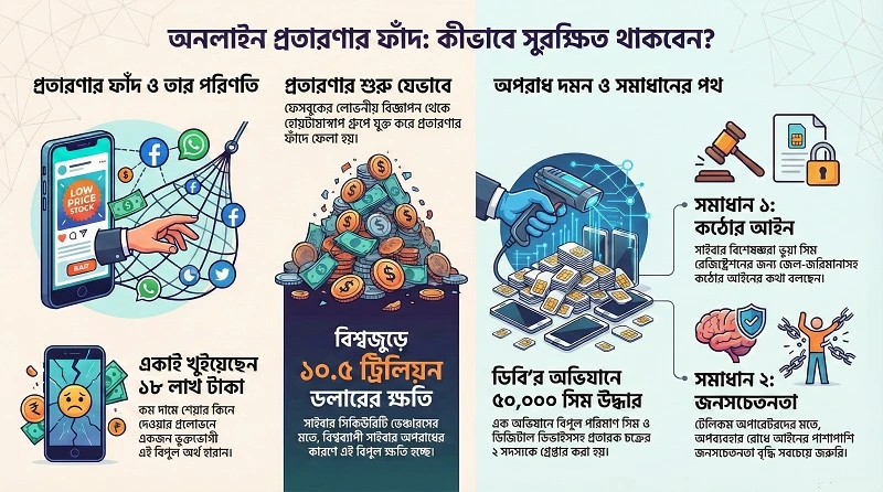 অনলাইন প্রতারক চক্রের ফাঁদে সর্বস্বান্ত মানুষ