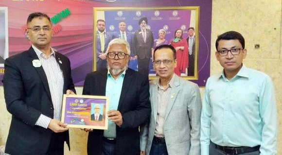 সেবামূলক কর্মকান্ডে লায়ন খান আকতারুজ্জামানের বিশেষ সম্মাননা অর্জন